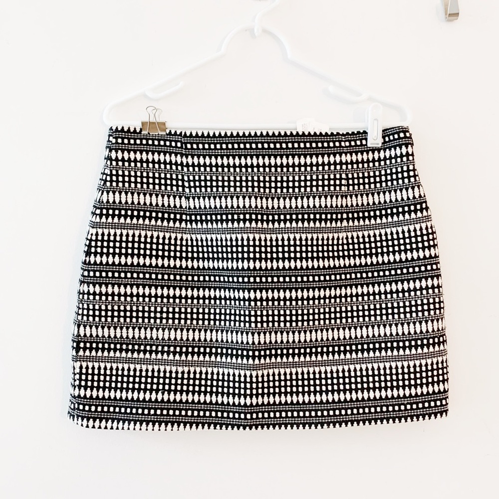 [Zara] checked tweed mini skirt